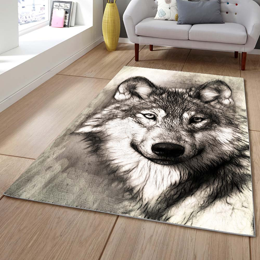 Loup Portrait Tête Prédateur Tapis