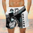 Welder Dad Board Shorts, Welding Shorts, Men's Swim Shorts
