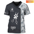 Holatshirt Paw Dog Groomer Dog Barber Black Pet Groomer Uniform T-Shirt [Non Workwear]