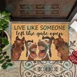 Live Like Someone Horse Doormat, Horse Mat, Horse Lover Gifts, House Warming Gifts