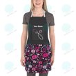 Nursing Tools Pattern Apron Medical Apron Custom Nurse Apron Black Pink