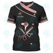 Hairstylist Uniform Custom Pink T-shirt Hairdresser Tools Tee Shirt