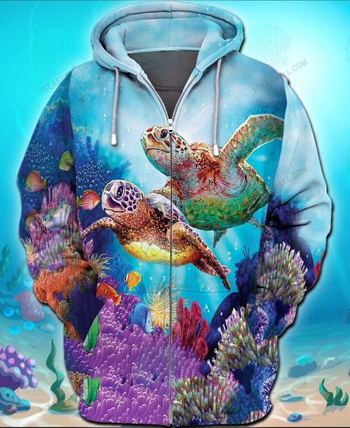 Beautiful Turtle 3D Printed Hoodie Tshirt