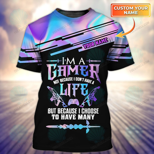 I AM A GAMER - Personalized Name 3D T Shirt - NA93