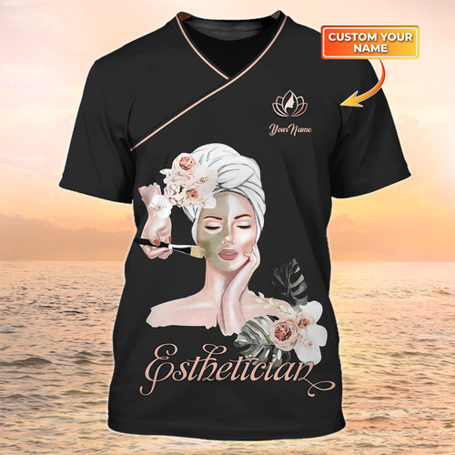 Skincare Shirt Esthetician Custom Tshirt Shirts Beauty Spa Uniform Esthetician Apparel