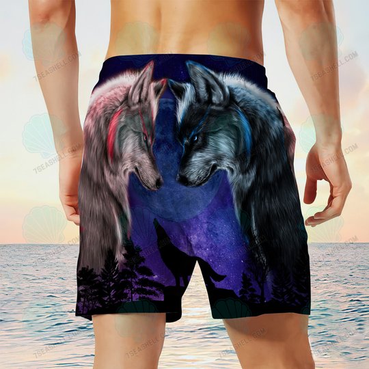 Wolf Mens Boardshorts, Wolf Beach Shorts Men's Board Shorts, Wolf Mens Swim Trunks