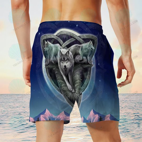 Wolf Mens Boardshorts, Wolf Beach Shorts Men's Board Shorts, Wolf Mens Swim Trunks