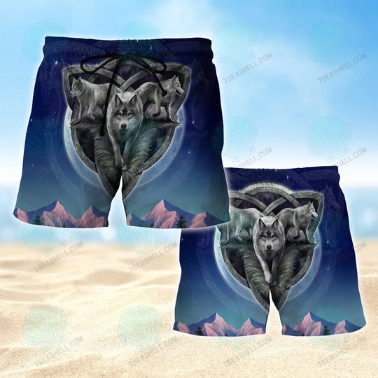 Wolf Mens Boardshorts, Wolf Beach Shorts Men's Board Shorts, Wolf Mens Swim Trunks