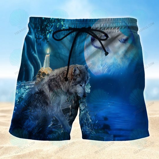 Wolf Mens Boardshorts, Wolf Beach Shorts Men's Board Shorts, Wolf Mens Swim Trunks