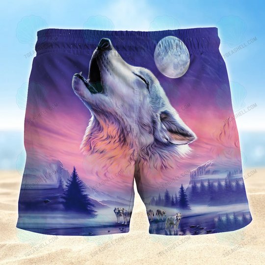 Wolf Mens Boardshorts, Wolf Beach Shorts Men's Board Shorts, Wolf Mens Swim Trunks