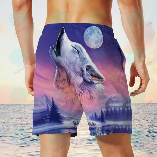 Wolf Mens Boardshorts, Wolf Beach Shorts Men's Board Shorts, Wolf Mens Swim Trunks