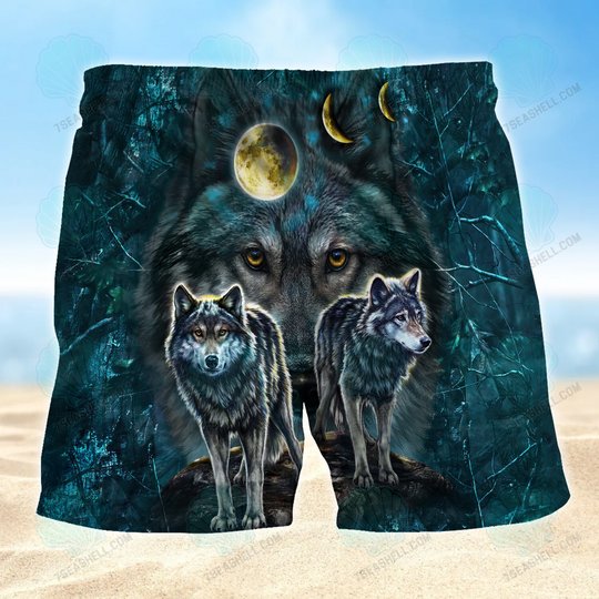 Wolf Mens Boardshorts, Wolf Beach Shorts Men's Board Shorts, Wolf Mens Swim Trunks