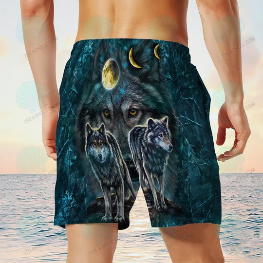 Wolf Mens Boardshorts, Wolf Beach Shorts Men's Board Shorts, Wolf Mens Swim Trunks