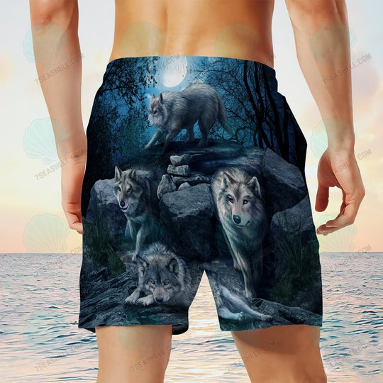 Wolf Mens Boardshorts, Wolf Beach Shorts Men's Board Shorts, Wolf Mens Swim Trunks