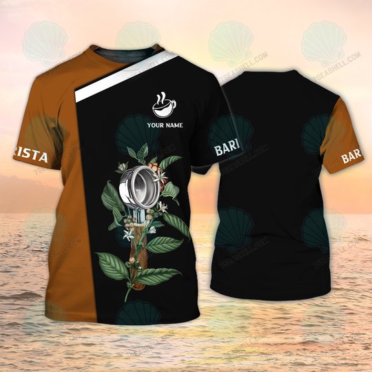 Barista Shirt Coffee Lover Custom Tshirt Coffee Portafilter 3D Print Shirt