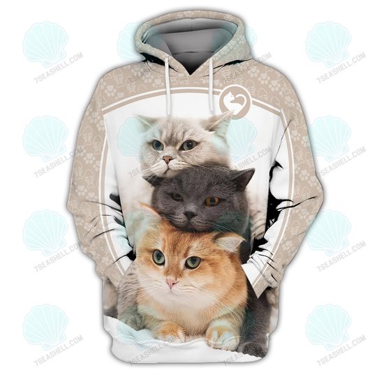 Love Cats 3D Full Print Shirts Hoodie T Shirt