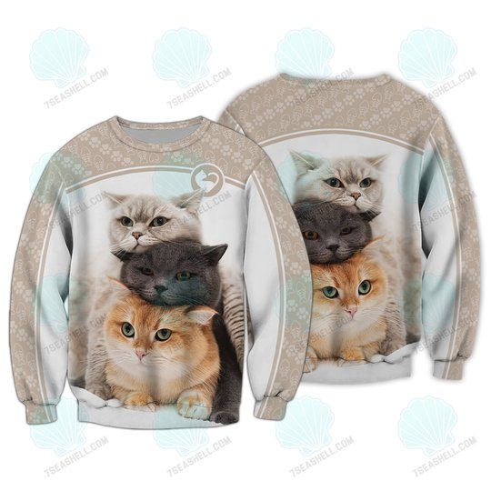 Love Cats 3D Full Print Shirts Hoodie T Shirt
