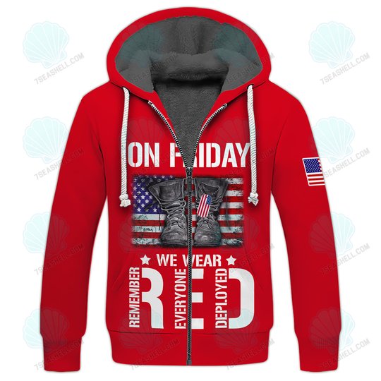 On Friday We Wear Red US Veteran 3D All Over Printed Hoodie T Shirt