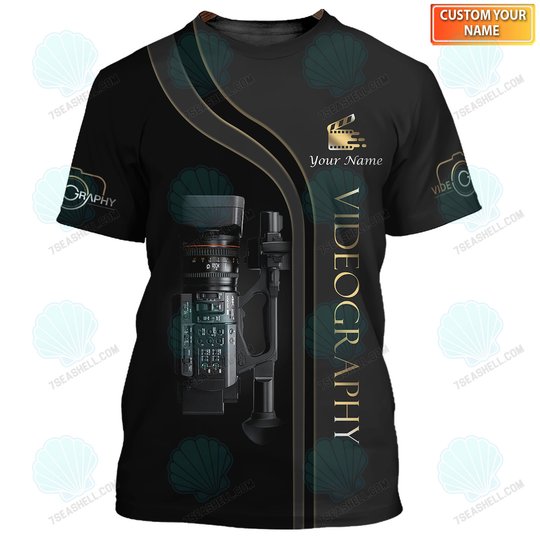 Videographer Custom 3D Shirts Videography Design Shirts