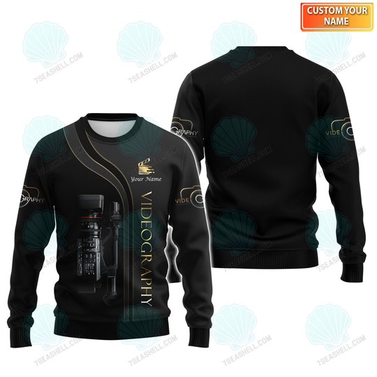 Videographer Custom 3D Shirts Videography Design Shirts