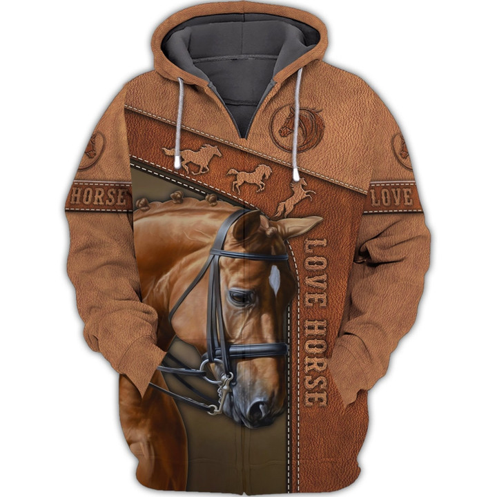 Love Horse Brown - 3D Full Print - TD96-3D-1OX4X