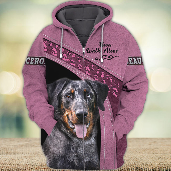 Beauceron Love Never Walk Alone 3D Full Print Shirts 1242