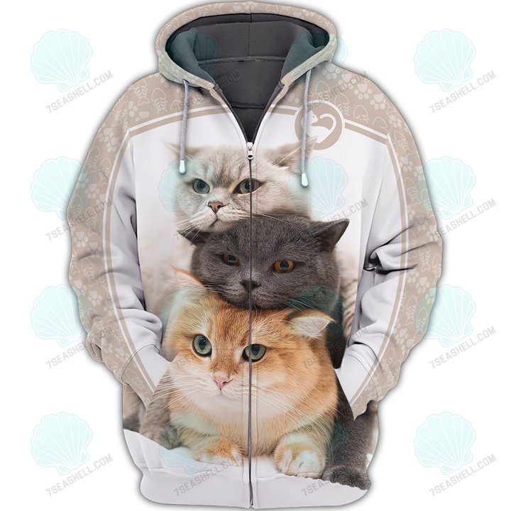 Love Cats 3D Full Print Shirts Hoodie T Shirt