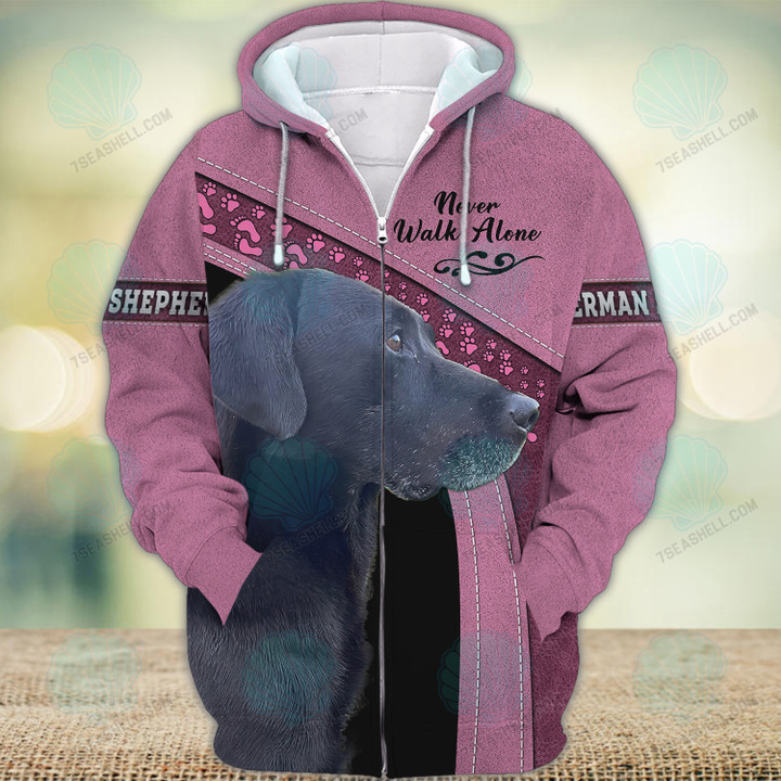 German Shepherd Love Never Walk Alone 3D Full Print Shirts 1429