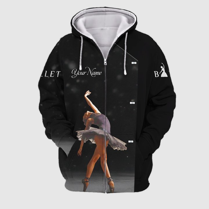There Are So Many People Out There Who Will Tell You That You Can It Ballet Dancer Personalized Name 3D Zipper Hoodie [Non-Workwear]
