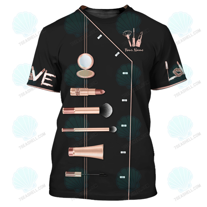 Rose Gold Make up Artist Shirts Makeup Uniform T-Shirt
