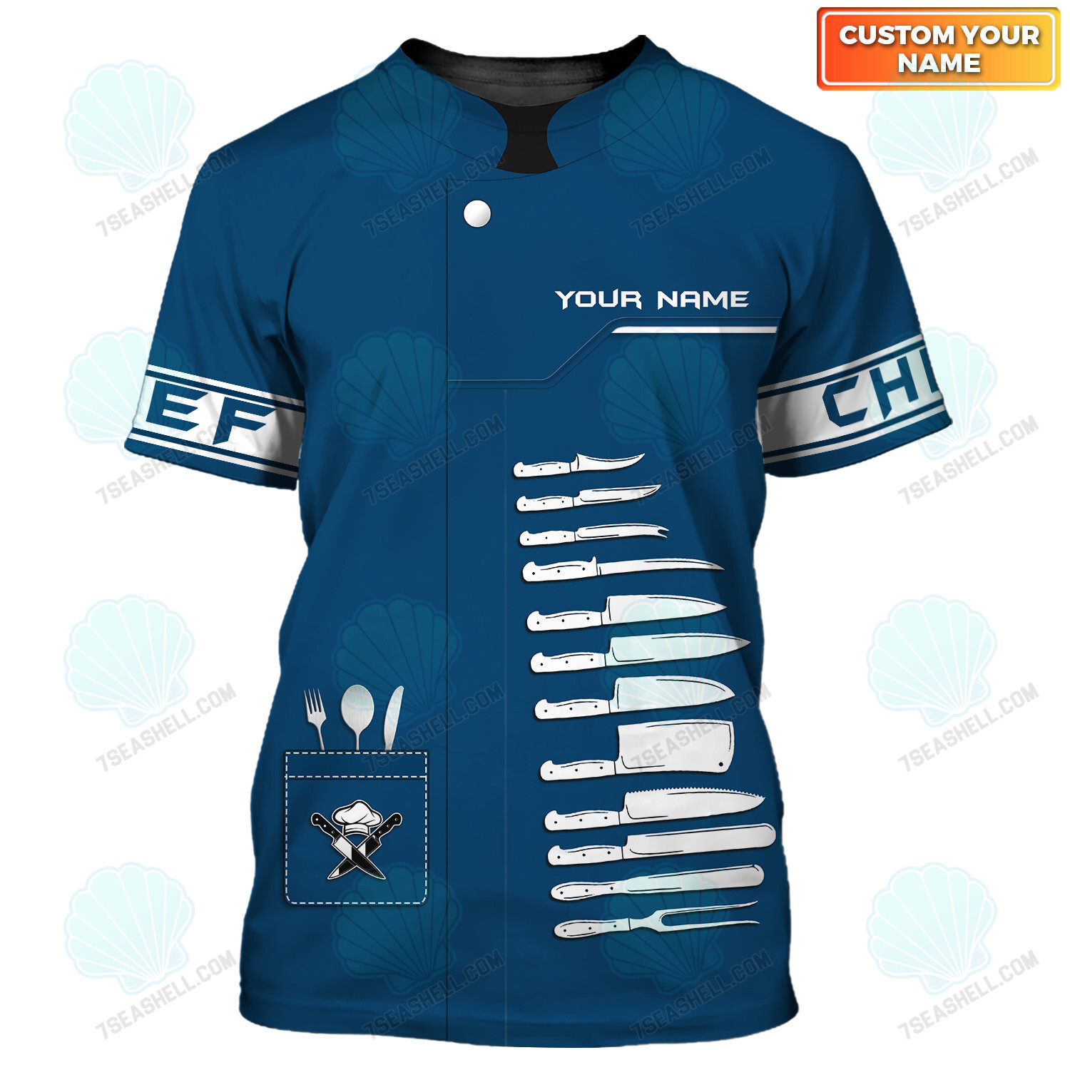 Chef Personalized T-Shirt Chef Apparel Chef Wear Cook Shirts Chef Unif ...