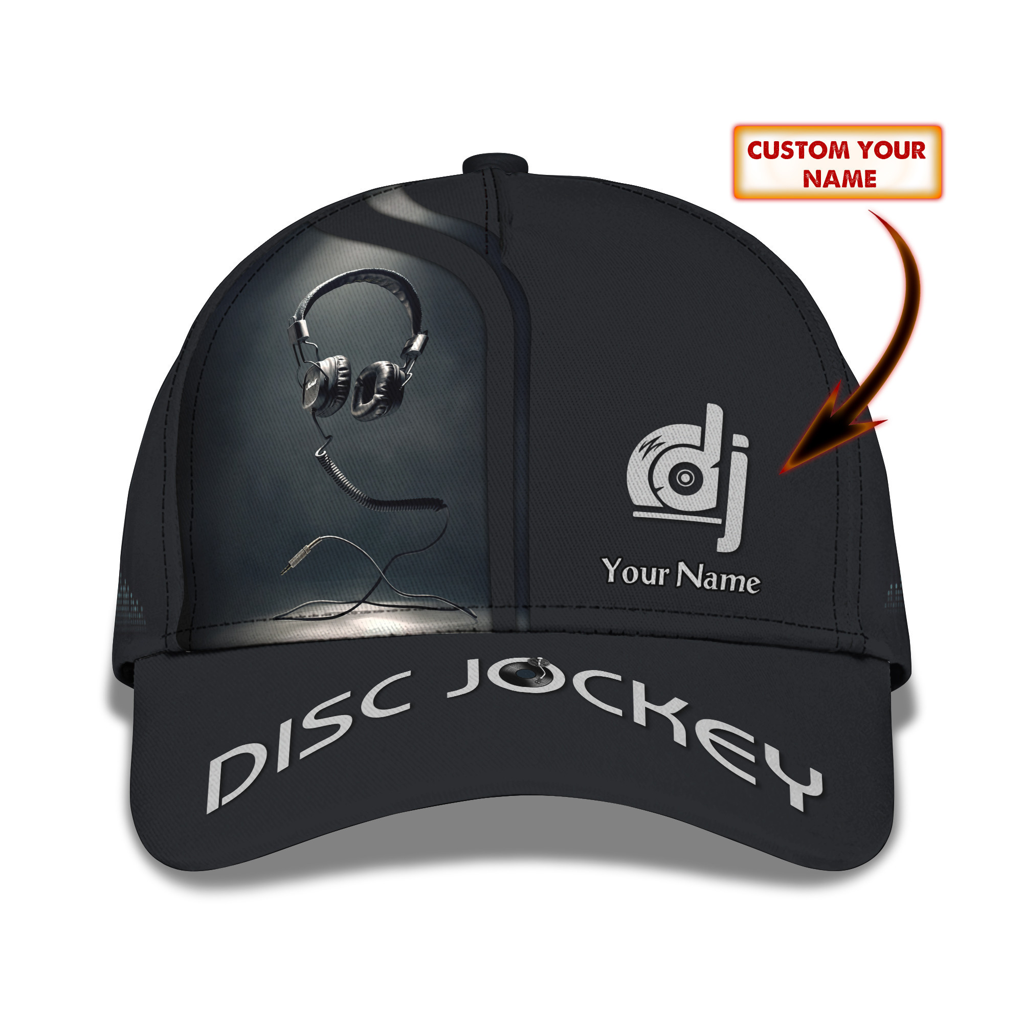 DJ Headphone 3D Baseball Cap Disc Jockey Custom Classic Cap Gift For D ...