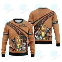 Dog Lover Shirts, Paw Pattern Shirt, Never Walk Alone, Dog 3D Shirt