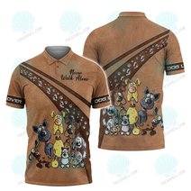 Dog Lover Shirts, Paw Pattern Shirt, Never Walk Alone, Dog 3D Shirt