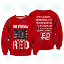 On Friday We Wear Red US Veteran 3D All Over Printed Hoodie T Shirt