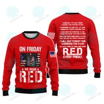 On Friday We Wear Red US Veteran 3D All Over Printed Hoodie T Shirt