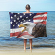 Eagle On Foreground Banner Pride History Solidarity Martial Identity Symbol, Eagles Beach Towel, Best Beach Towels