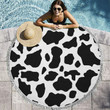 Cow Print Beach Towels, Black White Cow Spots Beach Towel Oversized, Best Beach Towels