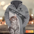 Love Kittens Personalized 3D Zipper Hoodie 1061