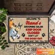 Keep Door Closed Don’t Let The Dogs Out For Salon Pet Home Groomer Personalized Name Doomat 955