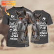August Girl Love Horse Personalized 3D Tshirt