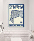 Retro Hockey Funny Don't Hit The Post Vertical Poster