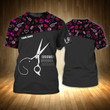 Groomer Pattern T-shirt Grooming Uniform Black Pink Gift For Men & Women Black