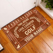 Personalized Golf Doormat, Custom Name Golf Doormat, Golf Doormat