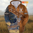 Deer Hunting Camouflage Pattern Personalized 3D Zipper Hoodie 03