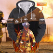 Firefighter Shirt, Firefighter 3D Zipper Hoodie
