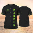 Barber Shop Uniform Barber T Shirt For Men Neon Green Text