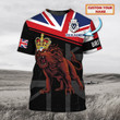 British Lion King - Personalized Name 3D Tshirt - TD96