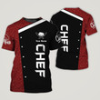 Chef - Cook, Personalized Name 3D Tshirt 02 [Non Workwear]