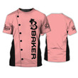 Pastel Pink Bakery Uniform Personalized T-Shirt Baker [Non-Workwear]